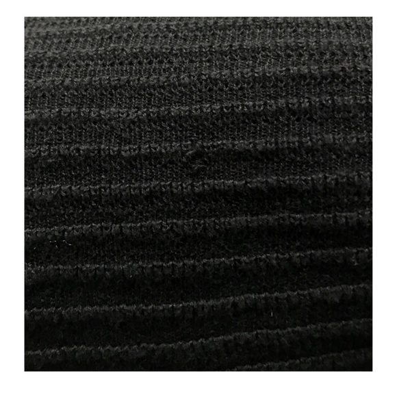 Free People Black Lace Sleeve Ribbed Sweater Top - Picture 7 of 7